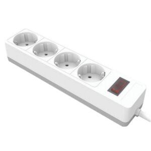 HM20-41-03 Сетевой фильтр 4-местный с/з 3x1мм2, 3 м, 230В, 13А, серия Optima, белый