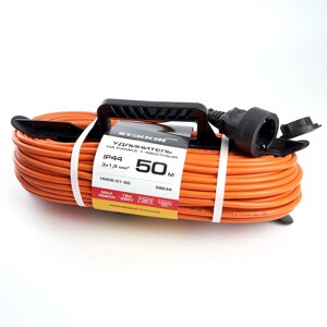 Удлинитель-шнур на рамке 1-местный с/з 3*1,5мм2, 50м, 220В, 16А, Home, оранжевый HM05-01-50