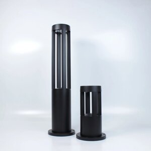 Уличный светильник столбик JH-BD-B14 DHL33 (220V, 7W, черный корпус, 260mm, IP65, warm white) DELCI