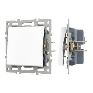 Механизм выключателя одноклавишный проходной SWT-MKP1-PL-WH (250V, 16A) (Arlight, -) 043714 в Москве от компании ФЕРОСВЕТ  ( FEROSVET)