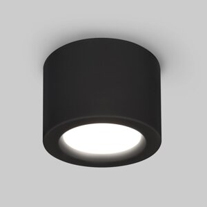 Накладной точечный светодиодный светильник DLR026 6W 4200K черный матовый