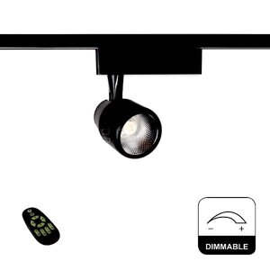 Управляемый трековый светодиодный светильник TRVD-5023C 220V, 30W, изменение цветовой температуры, черный