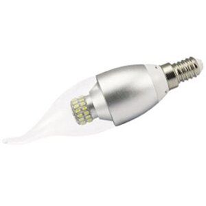 Светодиодная лампа E14 CR-DP-Flame 6W Day White 220V (Arlight, СВЕЧА)