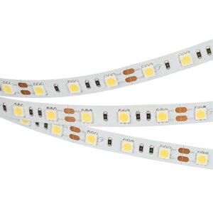 Светодиодная лента RT 2-5000 12V Warm2400 2x (5060, 300 LED, LUX) (Arlight, 14.4 Вт/м, IP20)