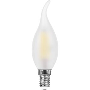 Лампа светодиодная филамент LB-74, C35T (свеча на ветру), 9W 230V E14 4000К, 820Lm, 270°, 121*35 мм