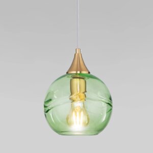 Подвесной светильник со стеклянным плафоном 50221/1 зеленый