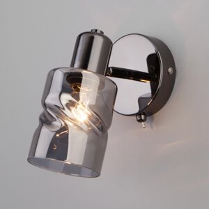 Настенный светильник со стеклянным плафоном 20120/1 чёрный жемчуг