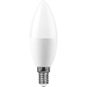 Лампа светодиодная FERON LB-970, C37 свеча 13W 230V E14 4000К (белый), рассеиватель матовый, 1105Lm, 220°, 121*37мм