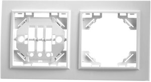 Рамка 2-местная горизонтальная, серия Эрна, белый PFR00-9002-01