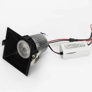 Светодиодный светильник spot MA16 (220V, 15W,  Cree, MEAN WELL, day white, black housing) DELCI в Москве от компании ФЕРОСВЕТ  ( FEROSVET)