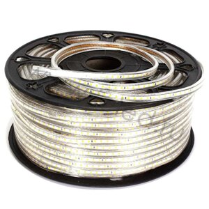 Светодиодная лента 220V 2835 120Led Yellow IP68 DELCI