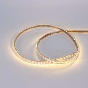 Светодиодная лента 220V 3014 120led warm white IP68 314B DELCI