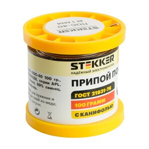 APL40-100-1 Припой ПОС-40 с канифолью в бобине 100 гр