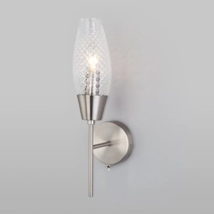 Настенный светильник со стеклянным плафоном 60140/1 сатин-никель