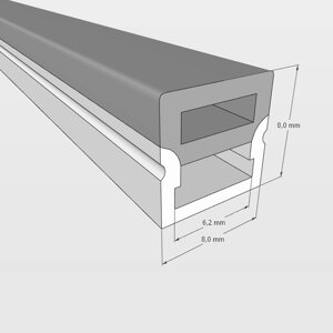 Cиликоновая оболочка T0808 S35 (8*8mm, трехстороннее свечение, pcb 5mm) в Москве от компании ФЕРОСВЕТ  ( FEROSVET)