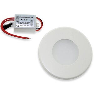 Светодиодный светильник встраиваемый IC-RW D80 (5W, White) DELCI