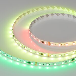 Светодиодная лента герметичная SPI-PS-B60-12mm 12V RGB-PX3-BPT (12 W/m, IP67, 5060, 5m) (Arlight, бегущий огонь)