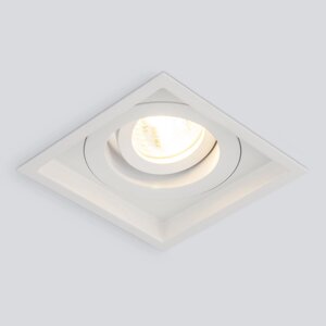 Алюминиевый точечный светильник 1071/1 MR16 WH белый в Москве от компании ФЕРОСВЕТ