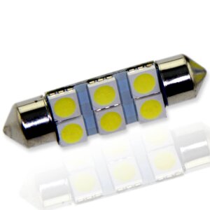 Автолампа салонная 37мм-5050-6Led White DELCI