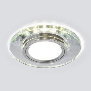Встраиваемый точечный светильник со светодиодной подсветкой 2228 MR16 SL зеркальный/серебро в Москве от компании ФЕРОСВЕТ