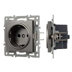 Механизм электрической розетки SCT-MEU1-PL-GR (250V, 16A) (Arlight, -) 043732