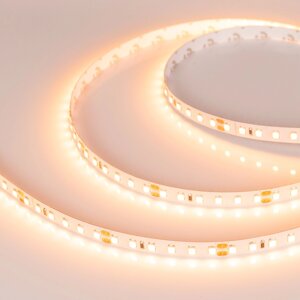 Светодиодная лента RT-A120-8mm 24V Warm2400 (14.4 W/m, IP20, 2835, 5m) (Arlight, Открытый)