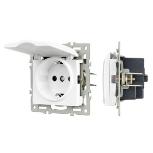 Механизм розетки влагозащищённый SCT-MCP-PL-WH (250V, 16A) (Arlight, -) 043745