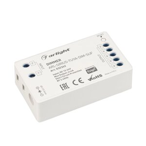 Диммер ARL-SIRIUS-TUYA-DIM-SUF (12-24V, 4x4A, 2.4G) (Arlight, IP20 Пластик, 3 года) в Москве от компании ФЕРОСВЕТ