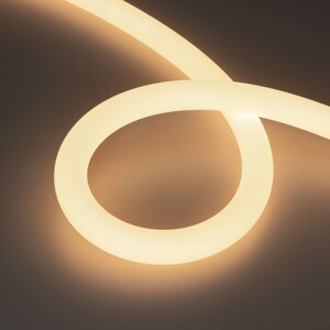 Светодиодная лента герметичная MOONLIGHT-TOP-A336-D25mm 24V Warm3000 360deg (14.4 W/m, IP65, 2835, 5m, wire x2)