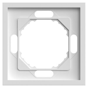 Рамка STEKKER PFR00-5001-01 (срок службы 25 лет) на гнездо, , . Материал: поликарбонат, цвет белый фарфор, soft