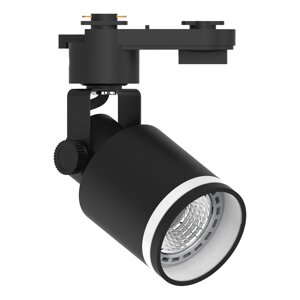 Светильники трековые на шинопровод GU10, однофазный (ИВО) FERON AL188, 15W, 230V, цвет черный, корпус алюминий,