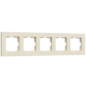 W0052962/ Рамка на 5 постов Slab (айвори софт) W0052962