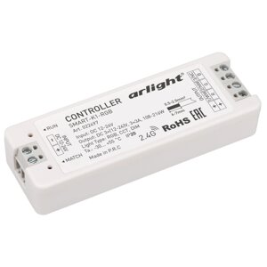 Контроллер SMART-K1-RGB (12-24V, 3x3A, 2.4G) (Arlight, IP20 Пластик, 5 лет) в Москве от компании ФЕРОСВЕТ
