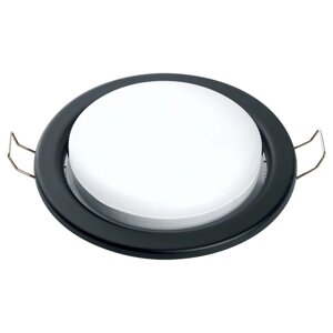 Светильник потолочный встраиваемый DL53, под лампу GX53, черный матовый, круг, 106*106*20 мм, металл, неповоротный