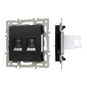 Механизм компьютерной розетки двойной SCT-MPC2-PL-BK (RJ-45, CAT6) (Arlight, -) 045337 в Москве от компании ФЕРОСВЕТ  ( FEROSVET)