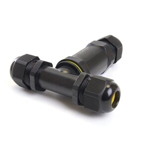 Соединитель-коннектор для проводов T 3-контактный, водонепрониц. 3pin LD523/LD530, вводов: 3, 110*105*30мм.