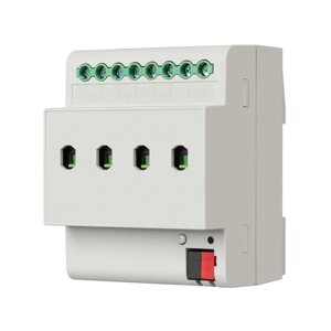 INTELLIGENT ARLIGHT Релейный модуль KNX-7043-82-DRO-DIN (BUS, 4x16А, KNX Secure) (IARL, IP20 Пластик, 2 года) 0 в Москве от компании ФЕРОСВЕТ  ( FEROSVET)