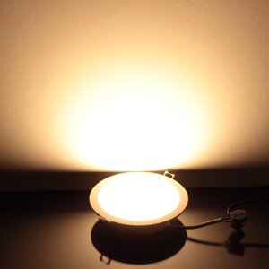 Светодиодный светильник OM9 (220V, 9W, round D138mm, warm white) DELCI