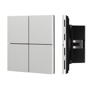 INTELLIGENT ARLIGHT Кнопочная панель KNX-304-23-IN Silver (BUS, Frameless) (IARL, IP20 Металл, 2 года) в Москве от компании ФЕРОСВЕТ  ( FEROSVET)