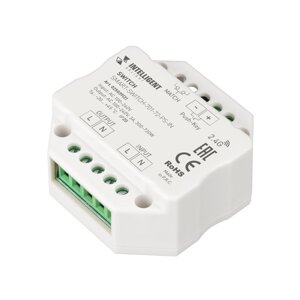 INTELLIGENT ARLIGHT Релейный модуль SMART-SWITCH-701-72-PS-IN (230V, 1x3A, 2.4G) (IARL, IP20 Пластик, 5 лет) 025039(2)