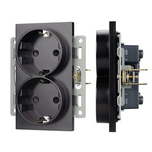 Механизм электрической розетки SCT-MEUD-PL-BK (250V, 16A) (Arlight, -) 043765