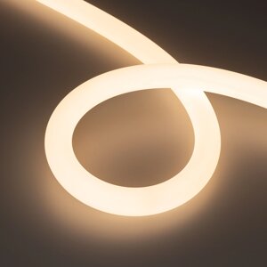 Светодиодная лента герметичная MOONLIGHT-SIDE-FP-X1088-D25mm 24V Warm3000 (20 W/m, IP65, 5m, wire x1) (Arlight, Боковой