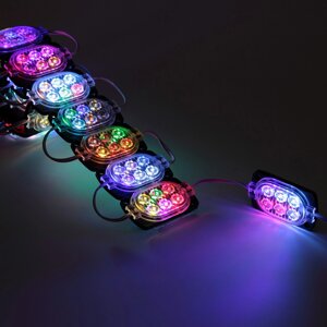 Светодиодный модуль 6 led 2835 MOD104 (12V, 1.2W, rgb, IP65) DELCI