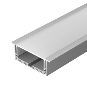 Профиль с экраном SL-LINIA88-F-2500 ANOD+OPAL (Arlight, Алюминий)