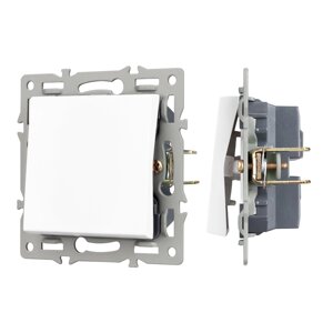 Механизм выключателя одноклавишный непроходной SWT-MK01-PL-WH (250V, 16A) (Arlight, -) 043710