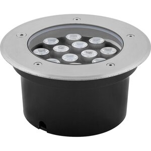 Тротуарный светильник светодиодный, встраиваемый SP4114, 12W, (RGB), 230V/50Гц, IP67, 24°, 180*180*85 мм, D внутр. 130мм