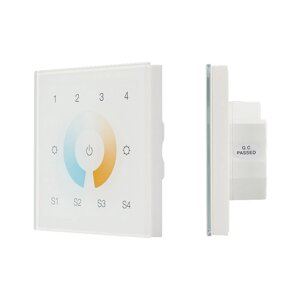 INTELLIGENT ARLIGHT Сенсорная панель DALI-901-11-4G-4SC-MIX-DT8-IN White (BUS/230V) (IARL, IP20 Пластик, 3 года) в Москве от компании ФЕРОСВЕТ  ( FEROSVET)