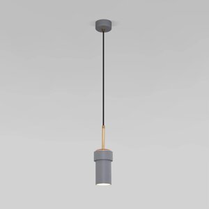Подвесной светильник с металлическим плафоном 50264/1 серый в Москве от компании ФЕРОСВЕТ