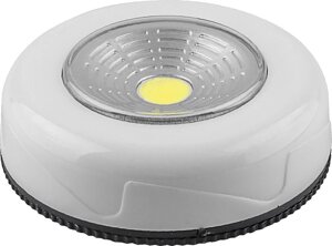 Светодиодный светильник-кнопка 3шт в блистере 1LED 2W (3*AAA в комплект не входят), 69*25мм, белый, FN1205