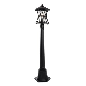Светильник садово-парковый Мадрид, (НТУ) PL526 60W, E27, 230V, IP44, цвет черный, цилиндр, столб, 200*200*1022мм